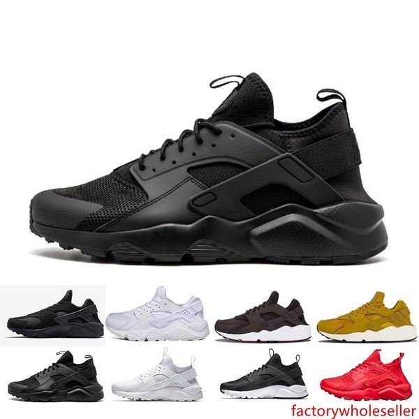 huarache iv ultra run кроссовки для мужчин женщины тройной черный белый красный высокое качество кроссовки huaraches бег трусцой спортивная